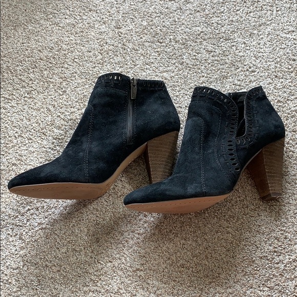 Black Suede Booties - Picture 2 of 4